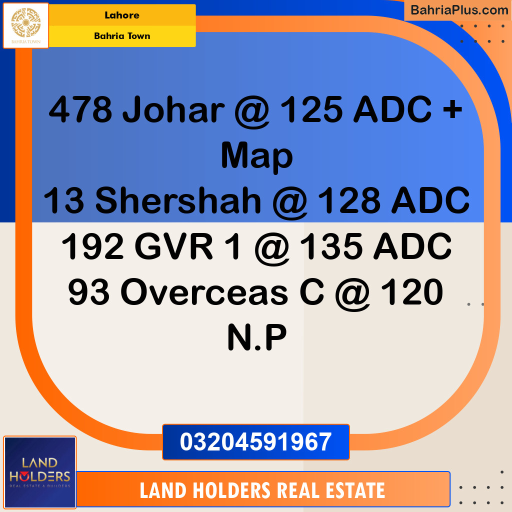 Residential Plot for Sale in Bahria Town, Lahore - (BP-145923)