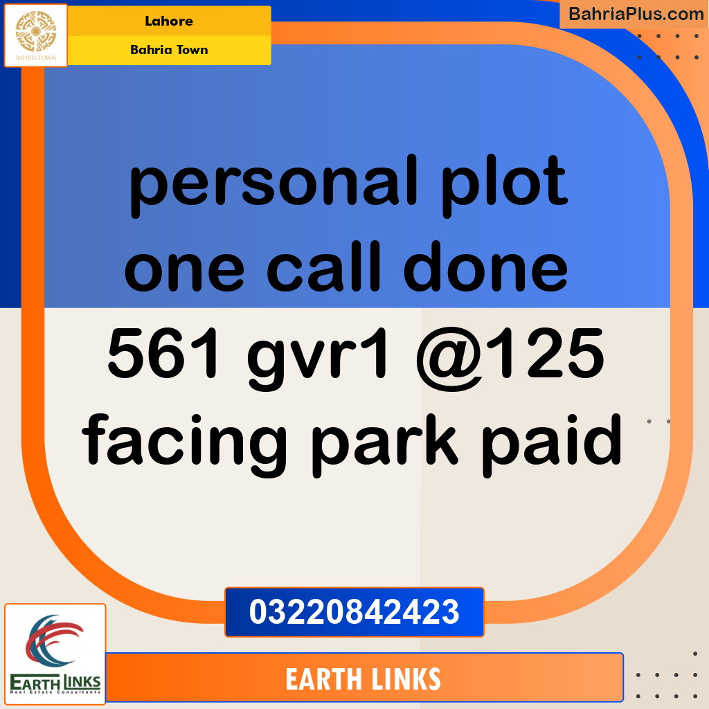 Residential Plot for Sale in Bahria Town, Lahore - (BP-146011)