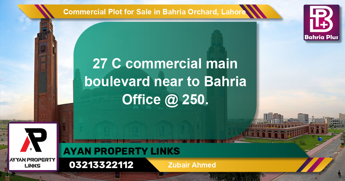 Commercial Plot for Sale in Bahria Orchard, Lahore - (BP-146015)