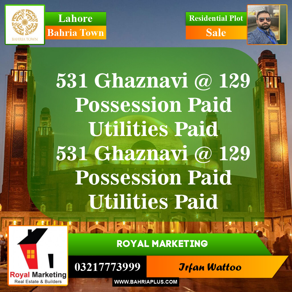 Residential Plot for Sale in Bahria Town, Lahore - (BP-146219)