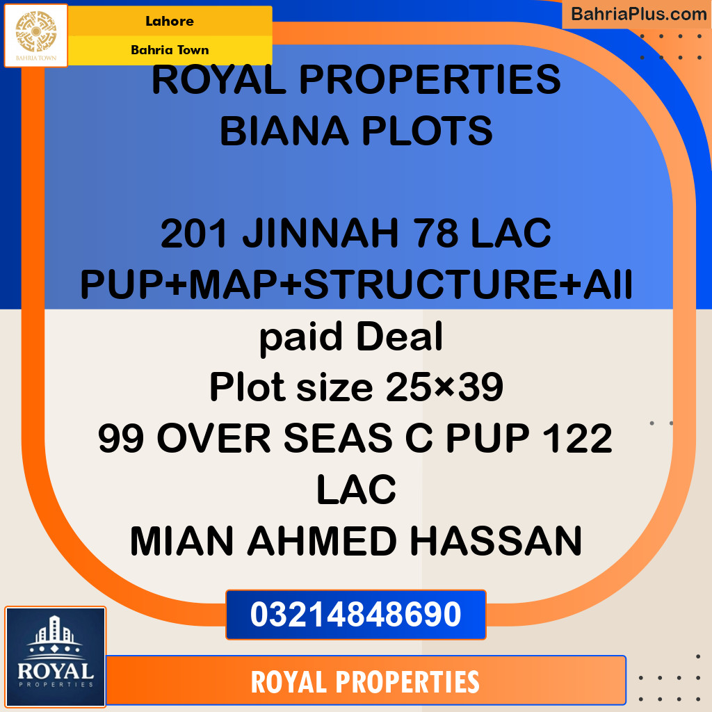 Residential Plot for Sale in Bahria Town, Lahore - (BP-146294)
