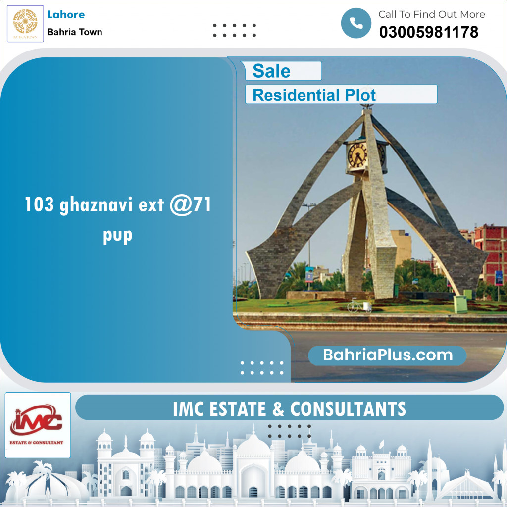 Residential Plot for Sale in Sector F - Ghaznavi Ext. Block -  Bahria Town, Lahore - (BP-146303)