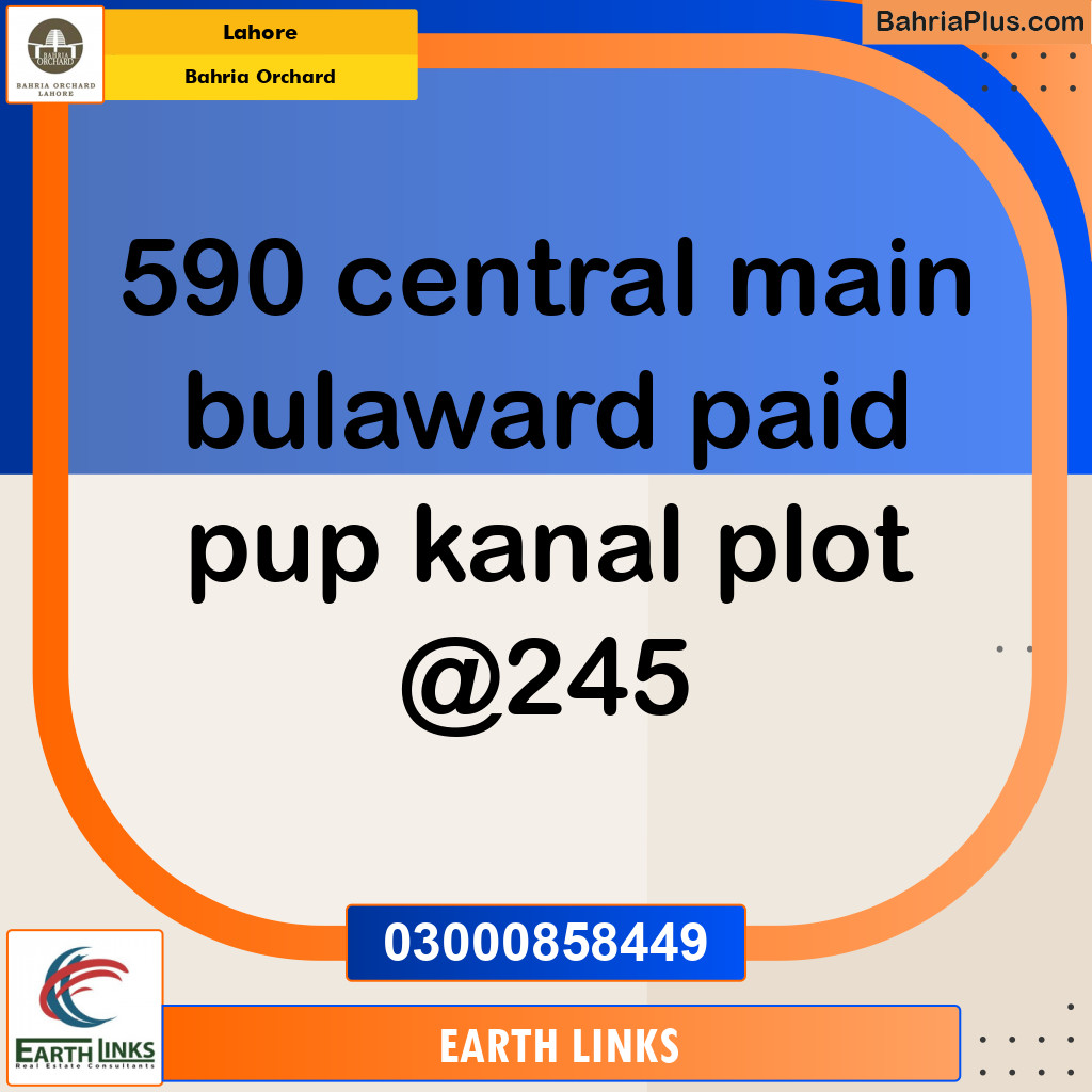 Residential Plot for Sale in Phase 1 - Central District -  Bahria Orchard, Lahore - (BP-146311)