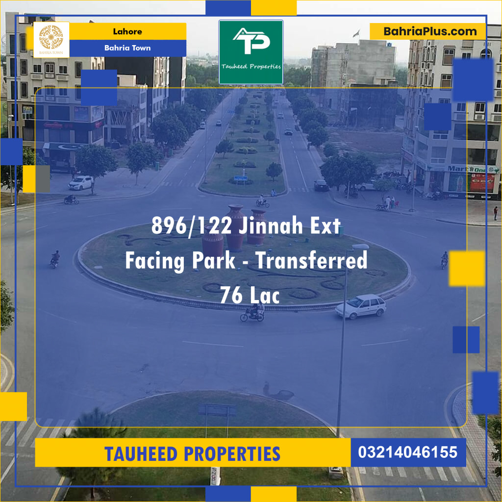 Residential Plot for Sale in Sector E - Jinnah Ext. Block -  Bahria Town, Lahore - (BP-146322)