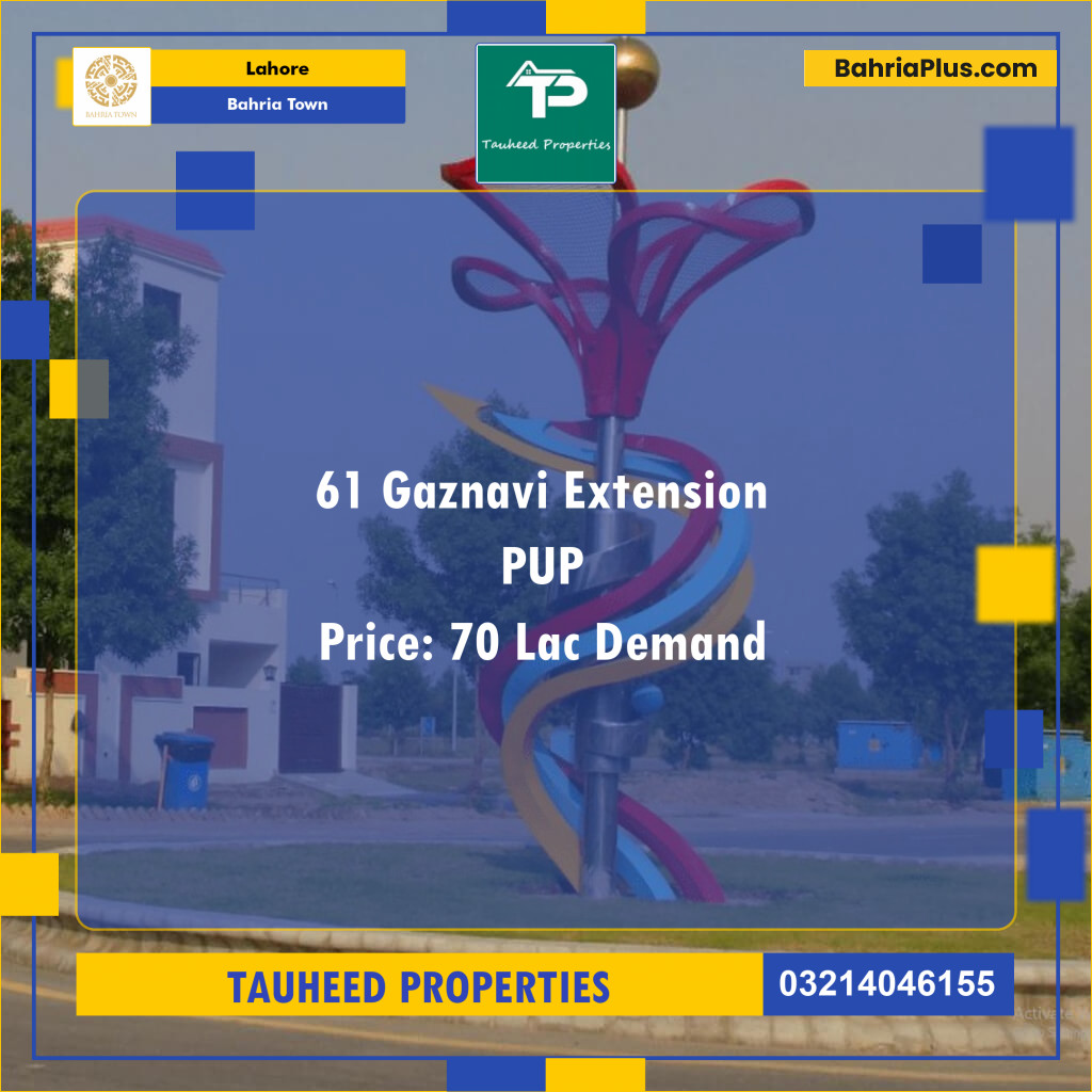 Residential Plot for Sale in Sector F - Ghaznavi Ext. Block -  Bahria Town, Lahore - (BP-146328)