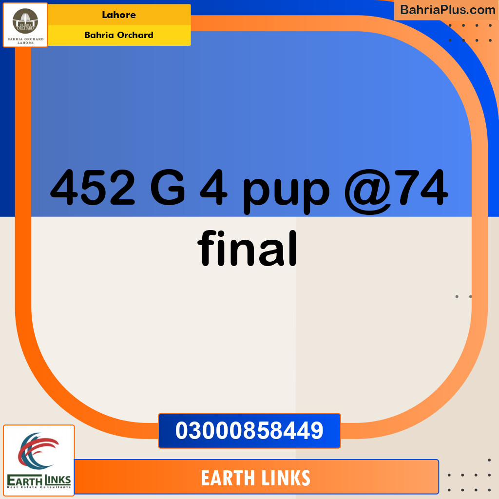 Residential Plot for Sale in Phase 4 - G4 Block -  Bahria Orchard, Lahore - (BP-146343)