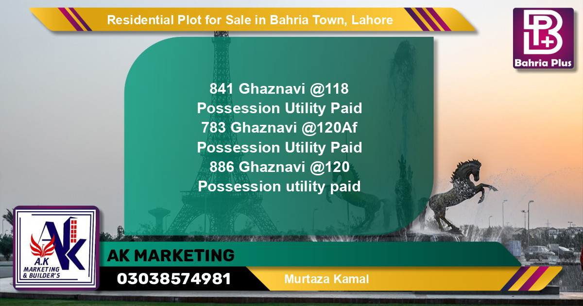 Residential Plot for Sale in Bahria Town, Lahore - (BP-146344)