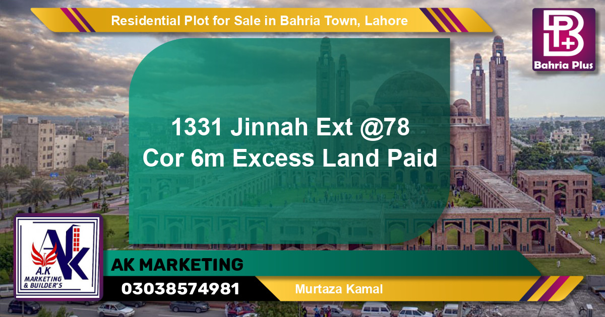 Residential Plot for Sale in Bahria Town, Lahore - (BP-146356)