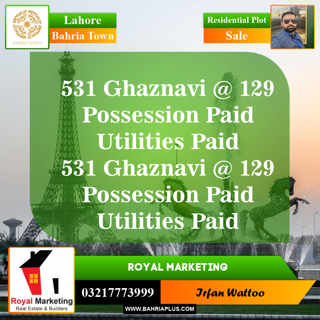 Residential Plot for Sale in Bahria Town, Lahore - (BP-146361)