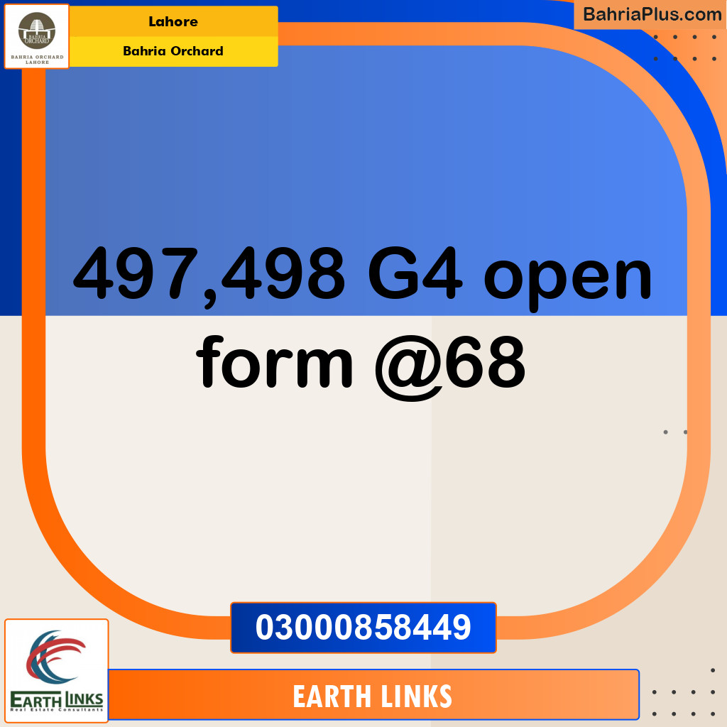 Residential Plot for Sale in Phase 4 - G4 Block -  Bahria Orchard, Lahore - (BP-146364)