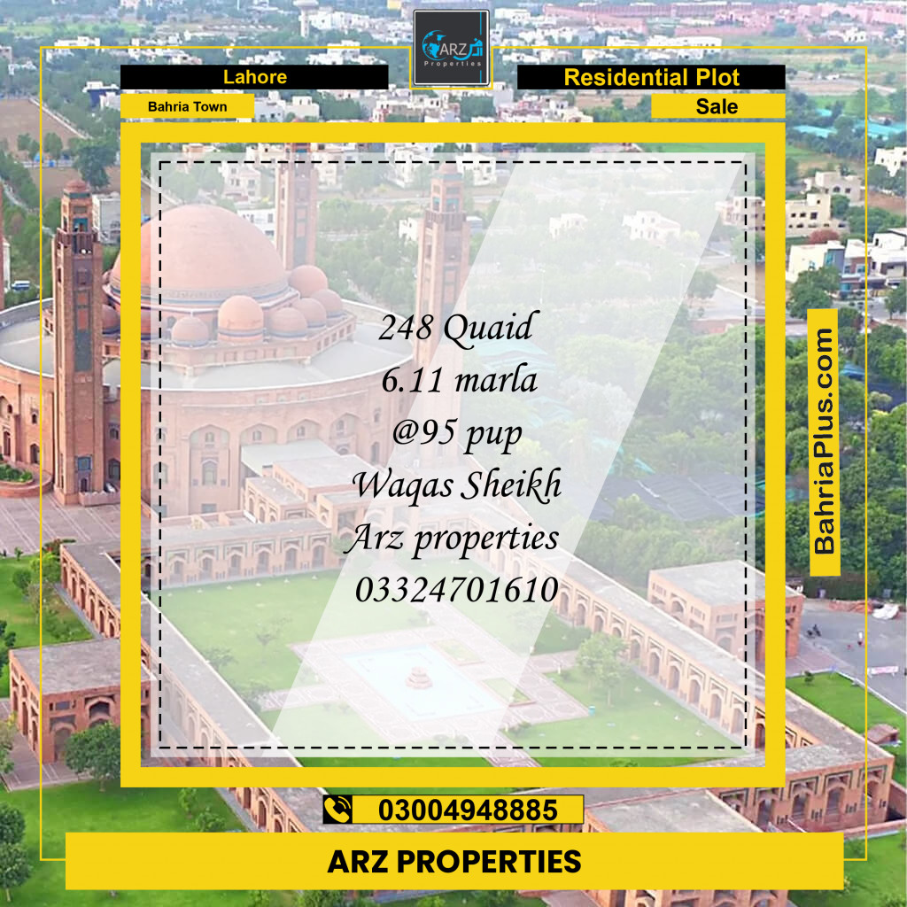 Residential Plot for Sale in Bahria Town, Lahore - (BP-146387)