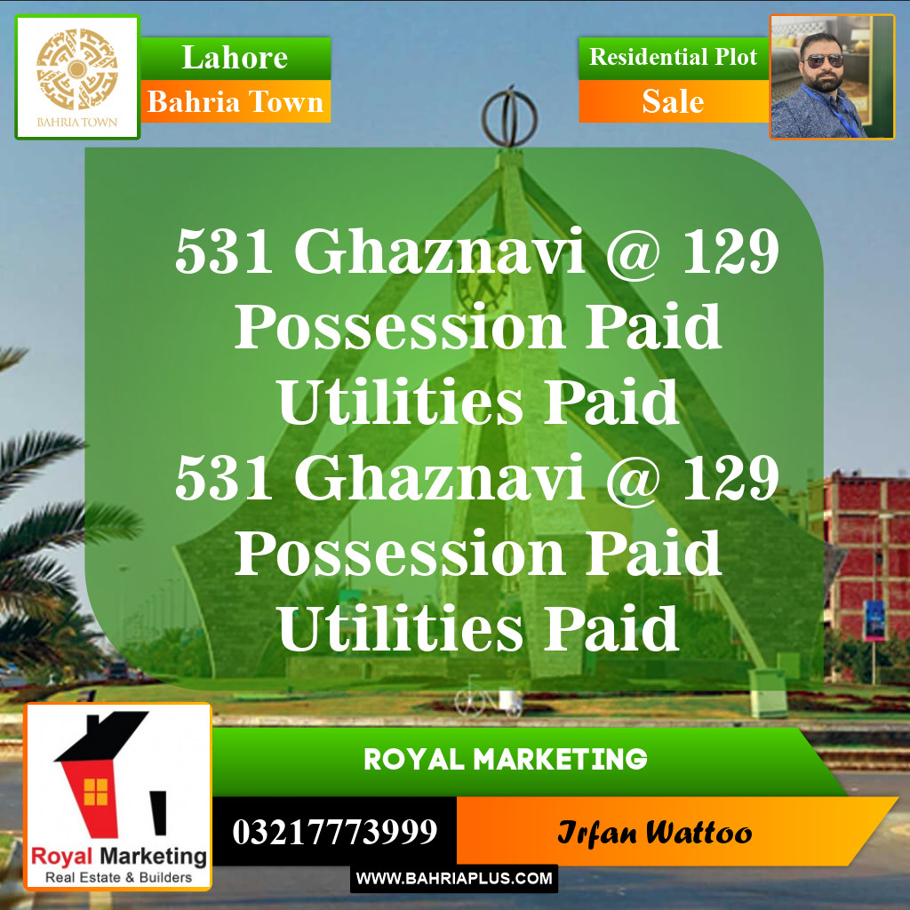 Residential Plot for Sale in Bahria Town, Lahore - (BP-146445)