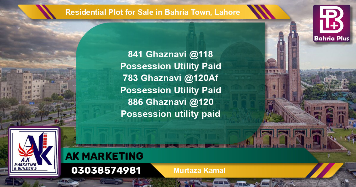 Residential Plot for Sale in Bahria Town, Lahore - (BP-146494)