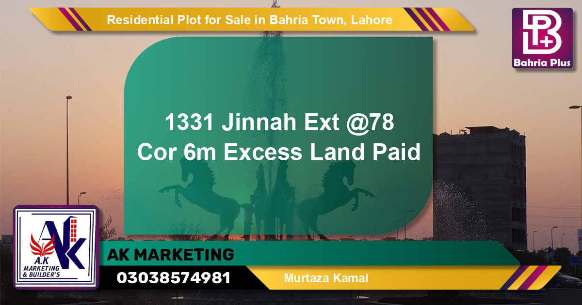 Residential Plot for Sale in Bahria Town, Lahore - (BP-146507)