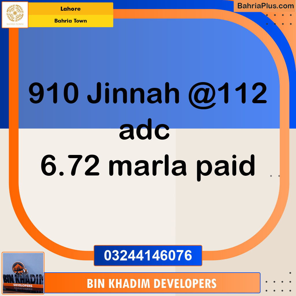 Residential Plot for Sale in Bahria Town, Lahore - (BP-146508)