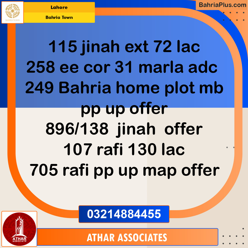 Residential Plot for Sale in Bahria Town, Lahore - (BP-146569)