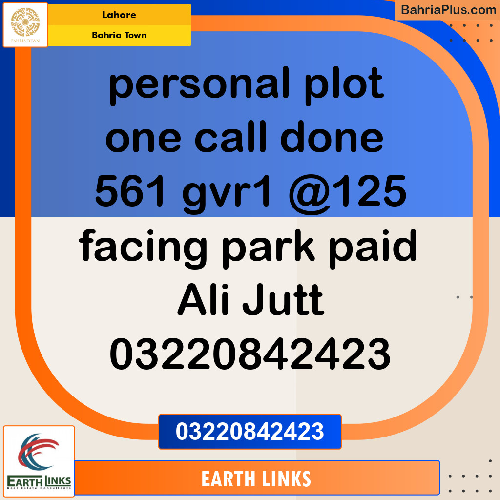 Residential Plot for Sale in Bahria Town, Lahore - (BP-146617)