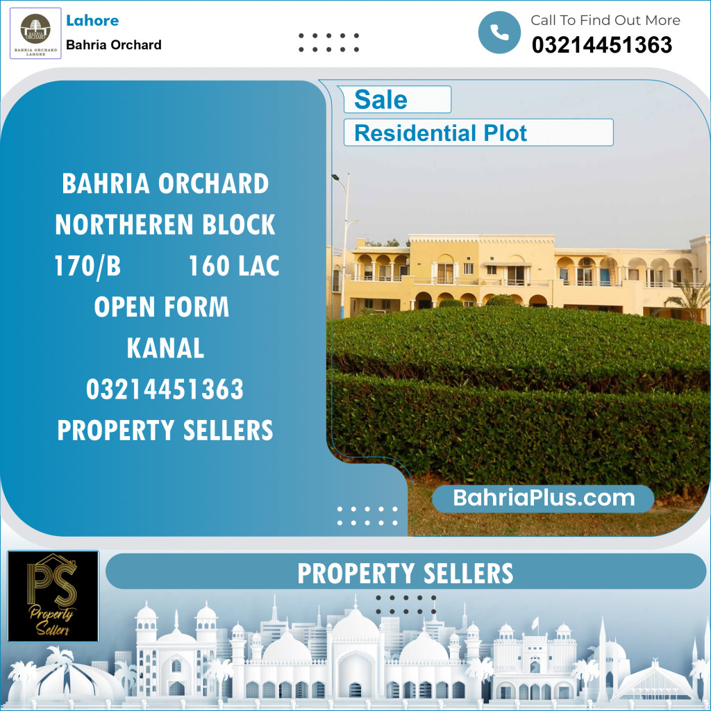 Residential Plot for Sale in Bahria Orchard, Lahore - (BP-146663)
