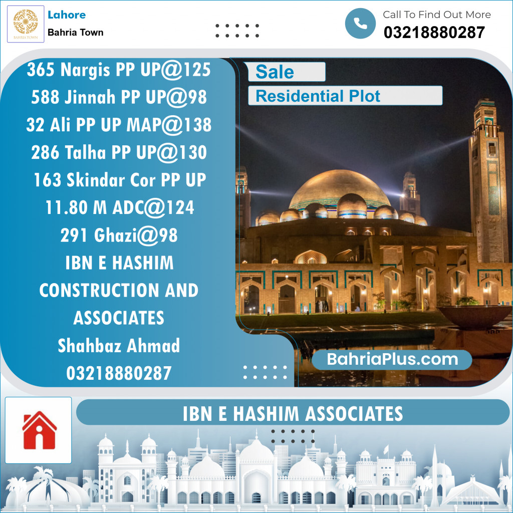 Residential Plot for Sale in Bahria Town, Lahore - (BP-146673)