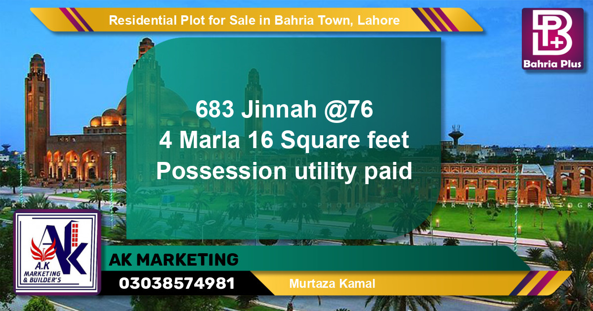 Residential Plot for Sale in Bahria Town, Lahore - (BP-146722)