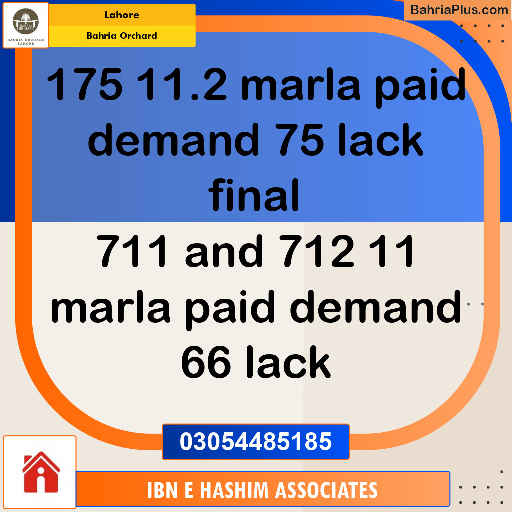 Residential Plot for Sale in Bahria Orchard, Lahore - (BP-146738)