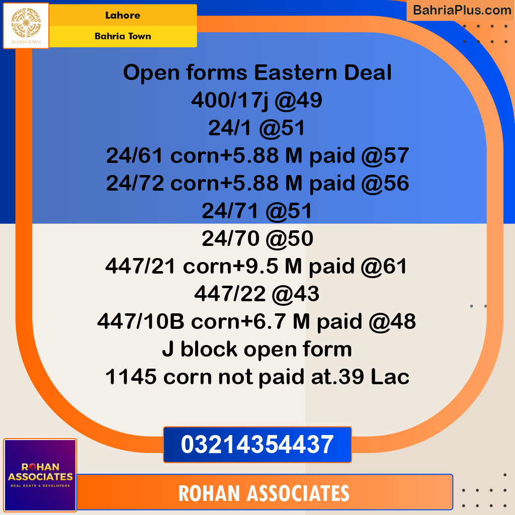 Residential Plot for Sale in Bahria Town, Lahore - (BP-146739)