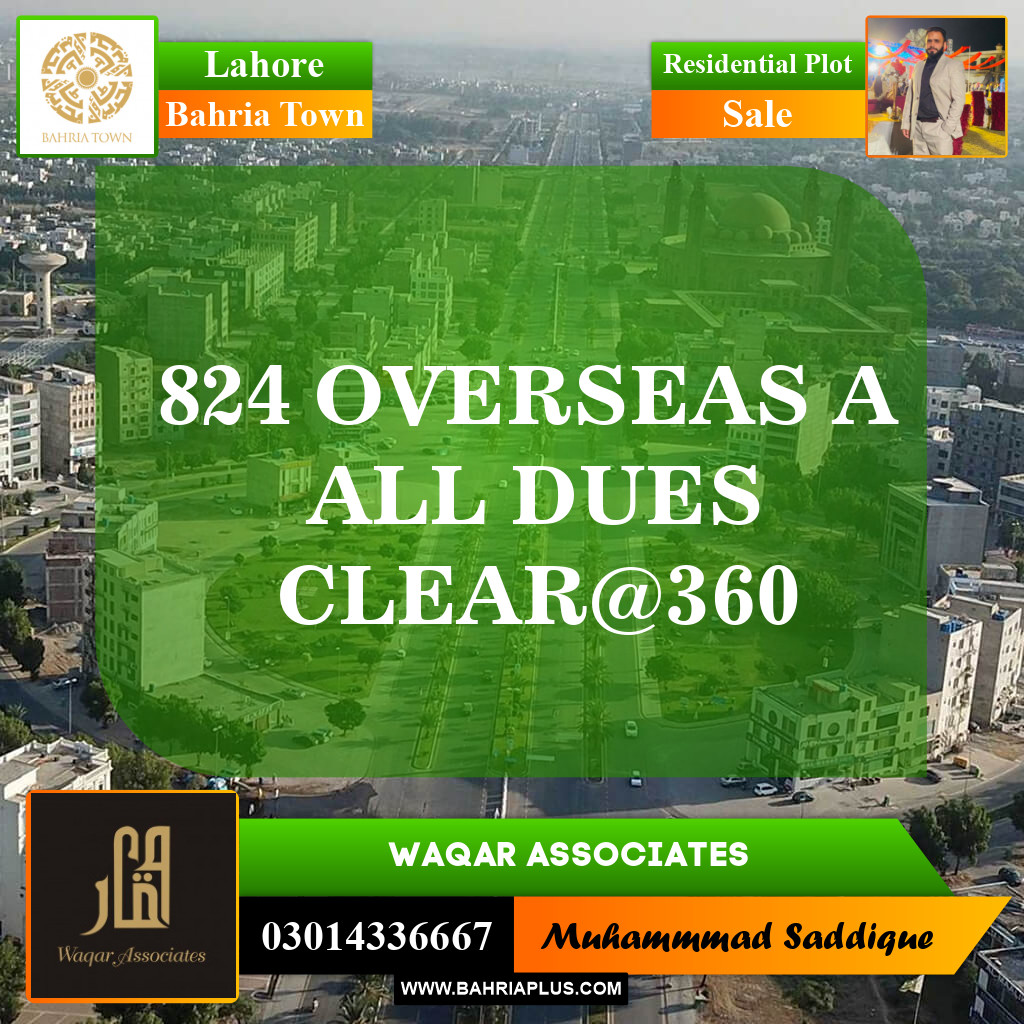 Residential Plot for Sale in Bahria Town, Lahore - (BP-146742)