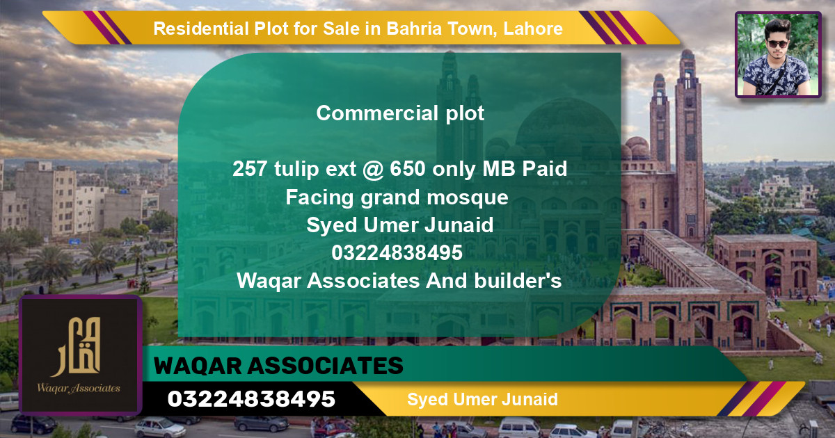 Residential Plot for Sale in Bahria Town, Lahore - (BP-146829)