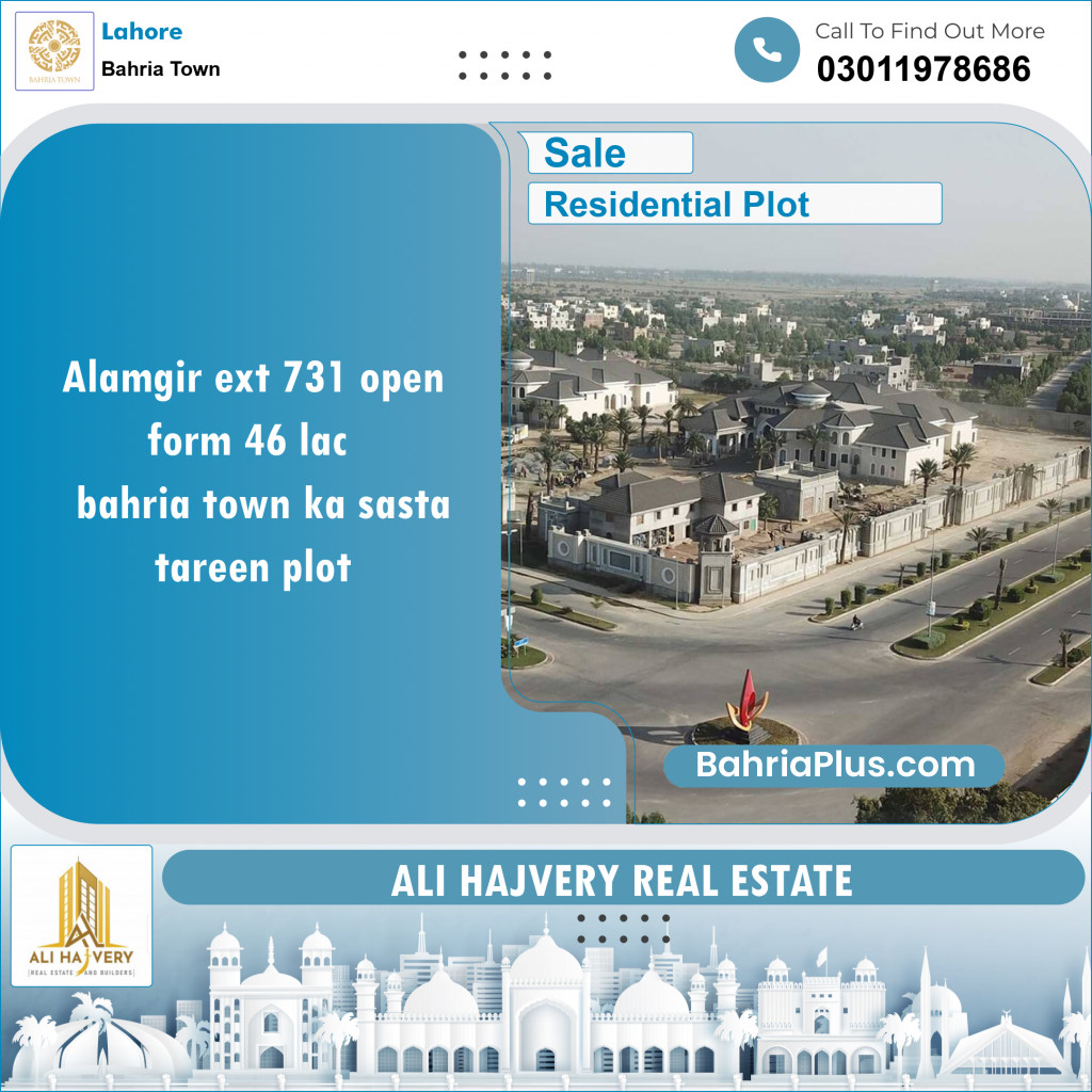 Residential Plot for Sale in Bahria Town, Lahore - (BP-146840)