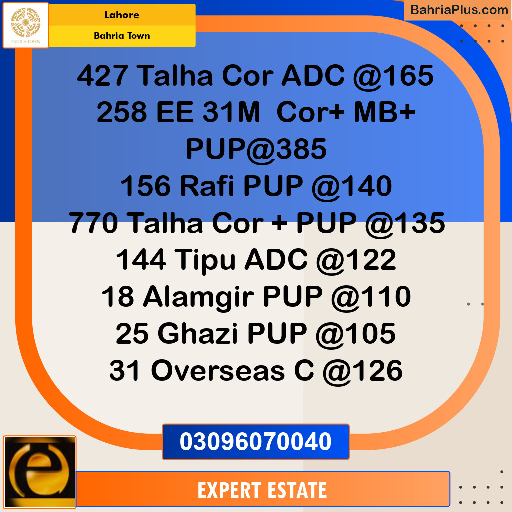 Residential Plot for Sale in Bahria Town, Lahore - (BP-146852)