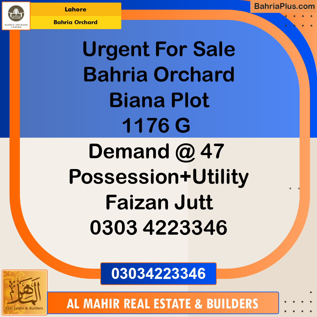 Residential Plot for Sale in Bahria Orchard, Lahore - (BP-146880)