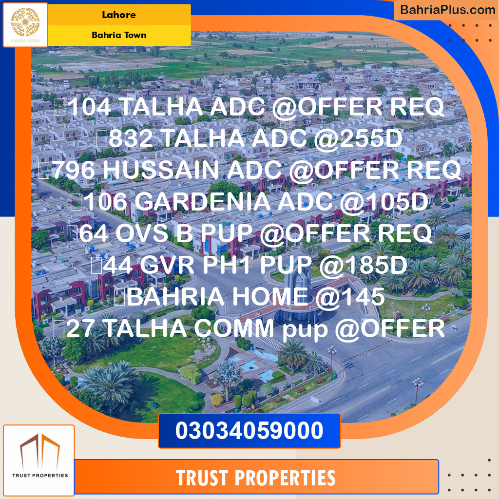Residential Plot for Sale in Bahria Town, Lahore - (BP-146918)
