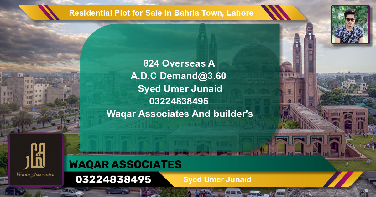 Residential Plot for Sale in Bahria Town, Lahore - (BP-146930)