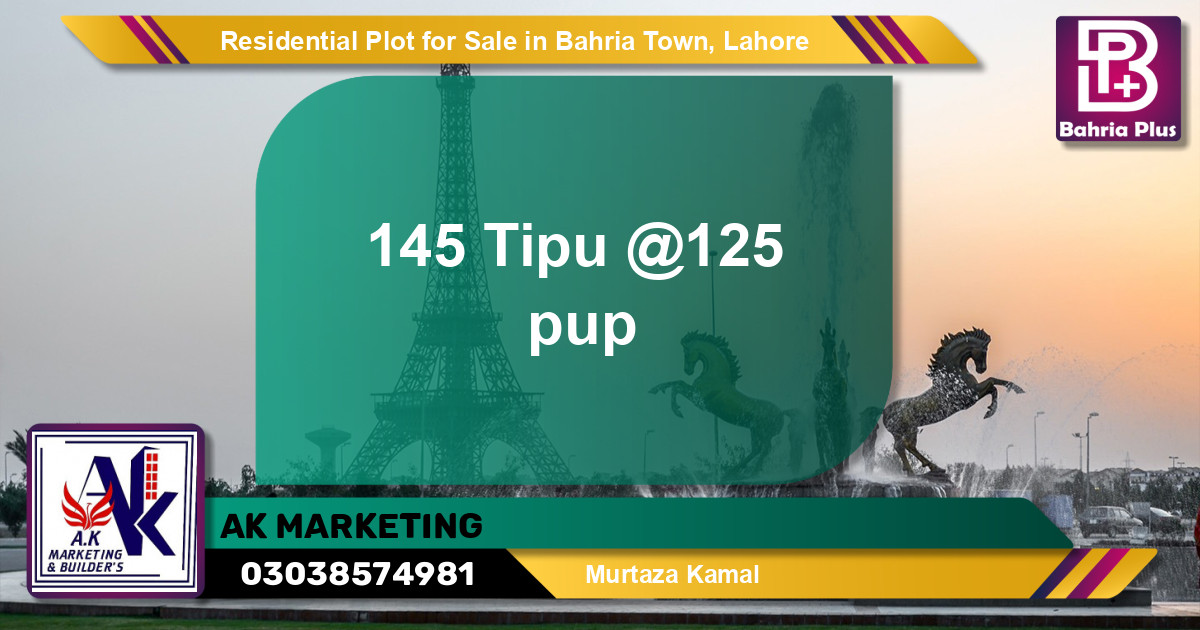 Residential Plot for Sale in Bahria Town, Lahore - (BP-146968)