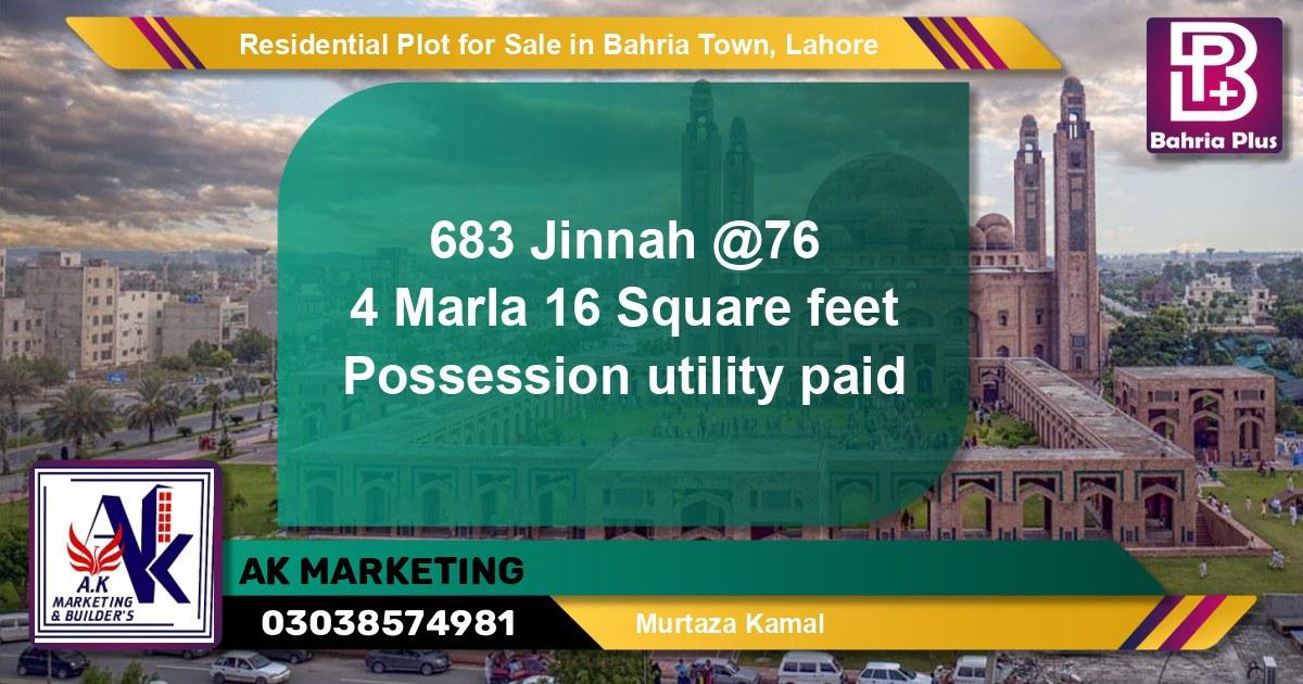 Residential Plot for Sale in Bahria Town, Lahore - (BP-146979)