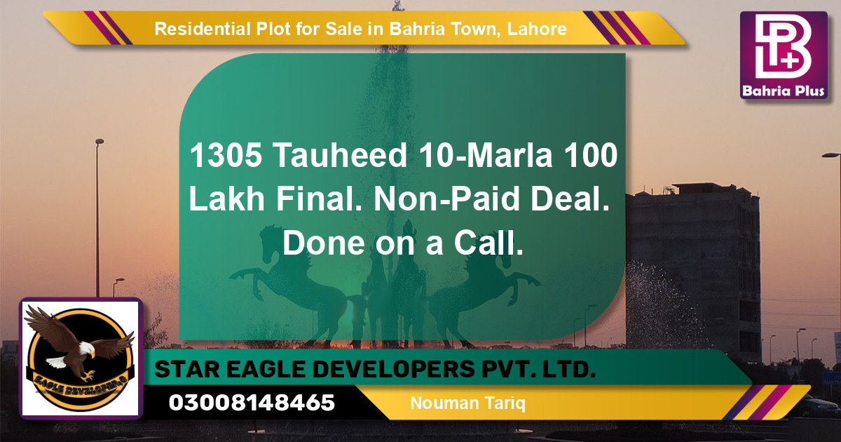 Residential Plot for Sale in Bahria Town, Lahore - (BP-147020)