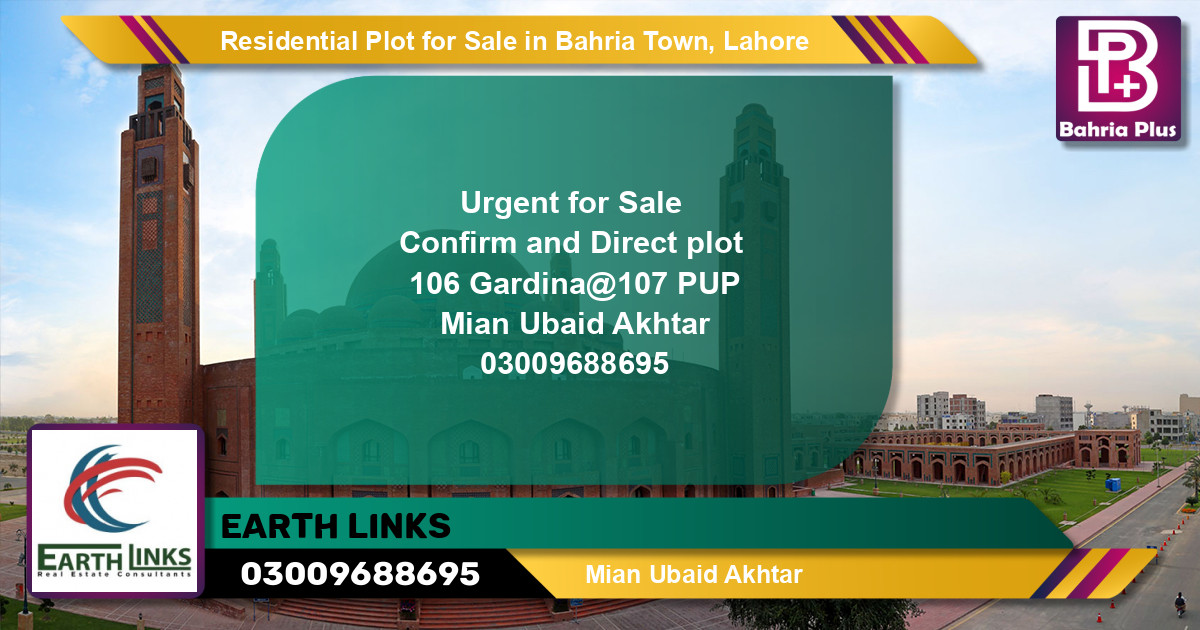 Residential Plot for Sale in Bahria Town, Lahore - (BP-147071)