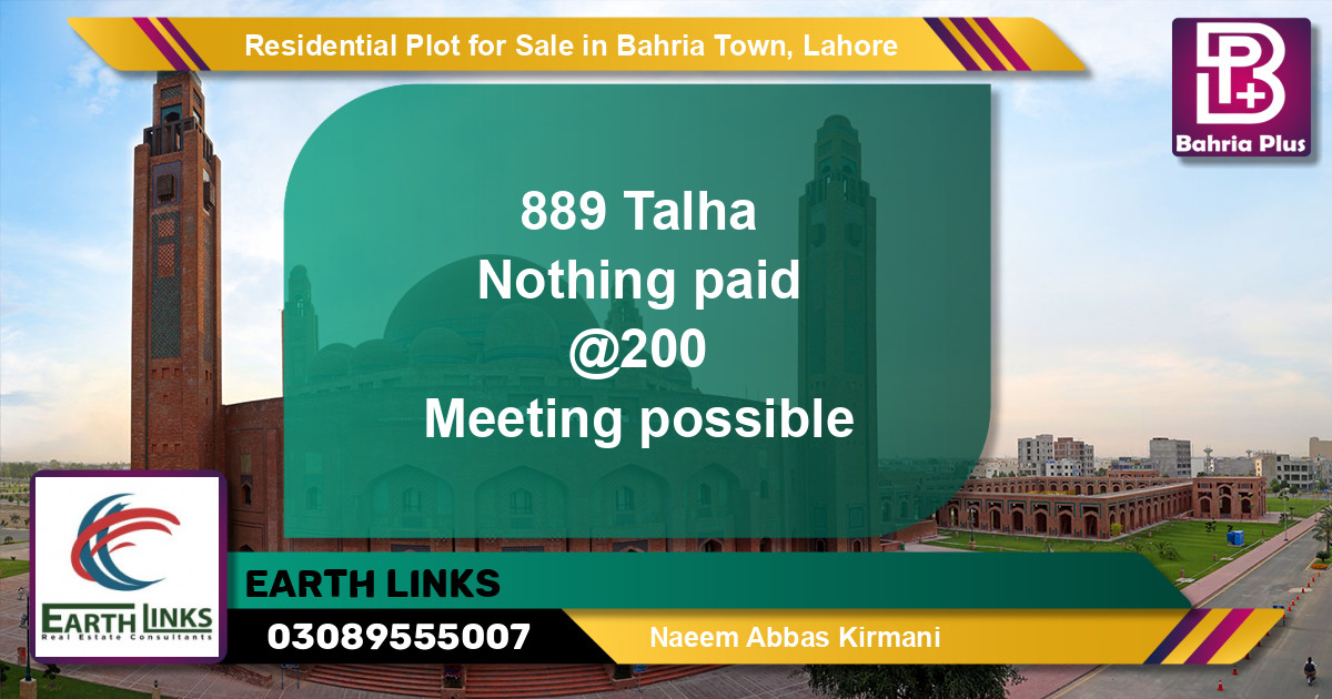 Residential Plot for Sale in Bahria Town, Lahore - (BP-147171)