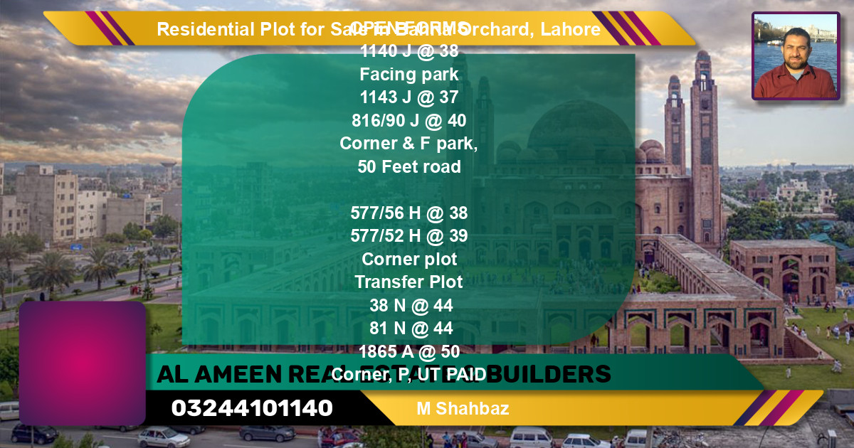 Residential Plot for Sale in Bahria Orchard, Lahore - (BP-147199)