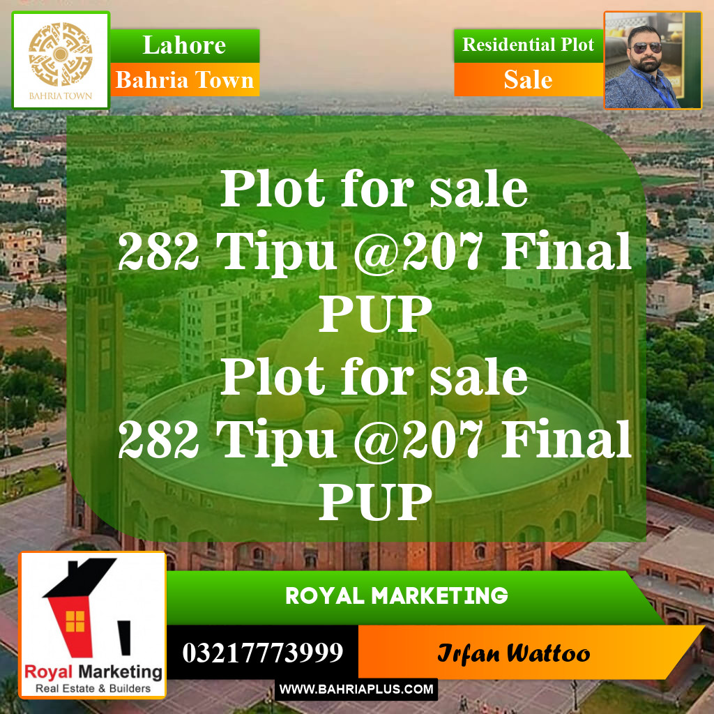 Residential Plot for Sale in Bahria Town, Lahore - (BP-147208)