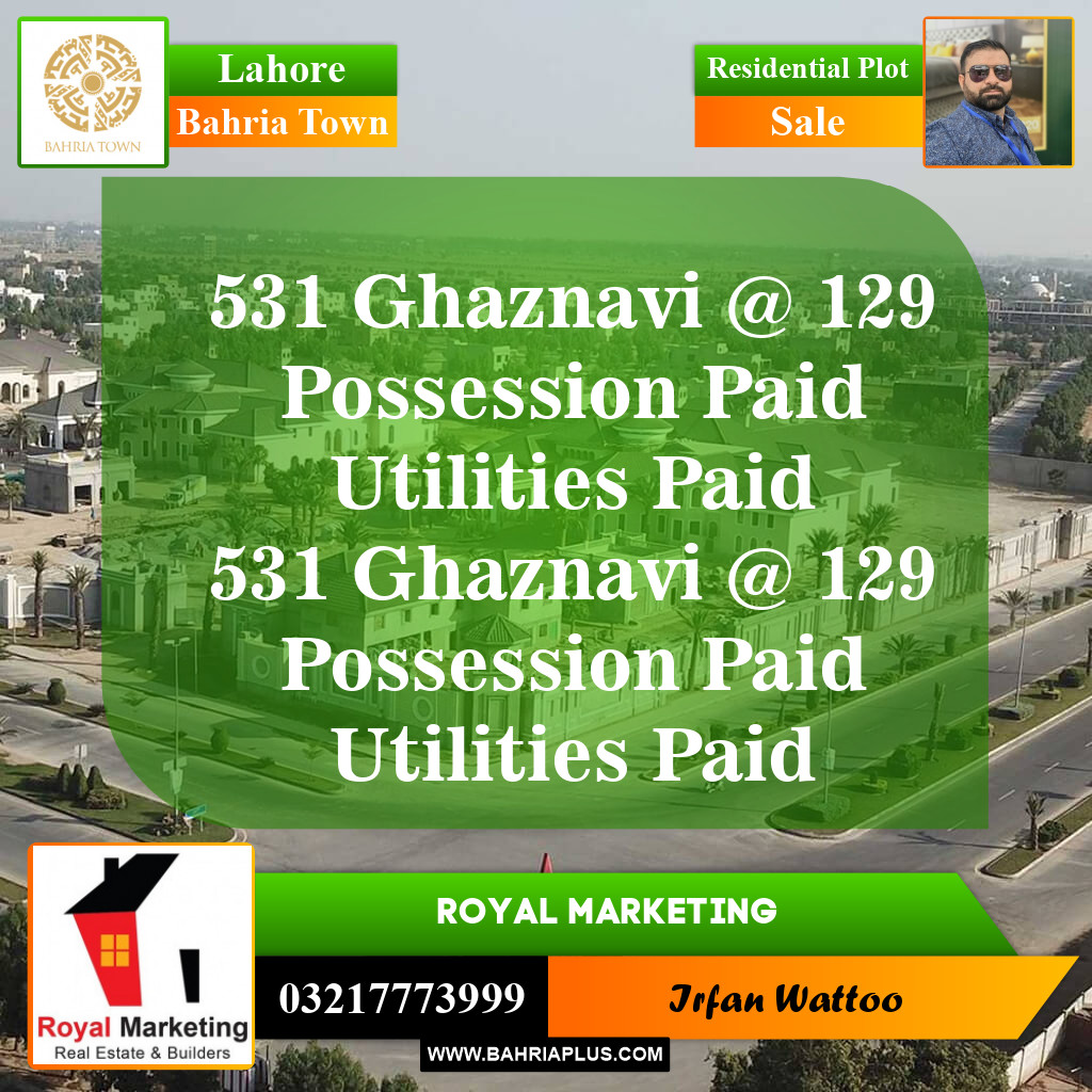 Residential Plot for Sale in Bahria Town, Lahore - (BP-147209)