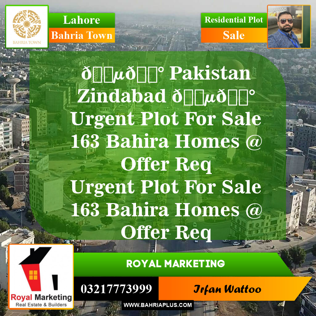 Residential Plot for Sale in Bahria Town, Lahore - (BP-147355)