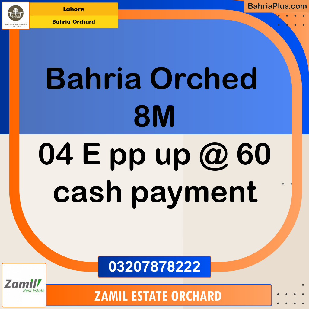 Residential Plot for Sale in Bahria Orchard, Lahore - (BP-147371)