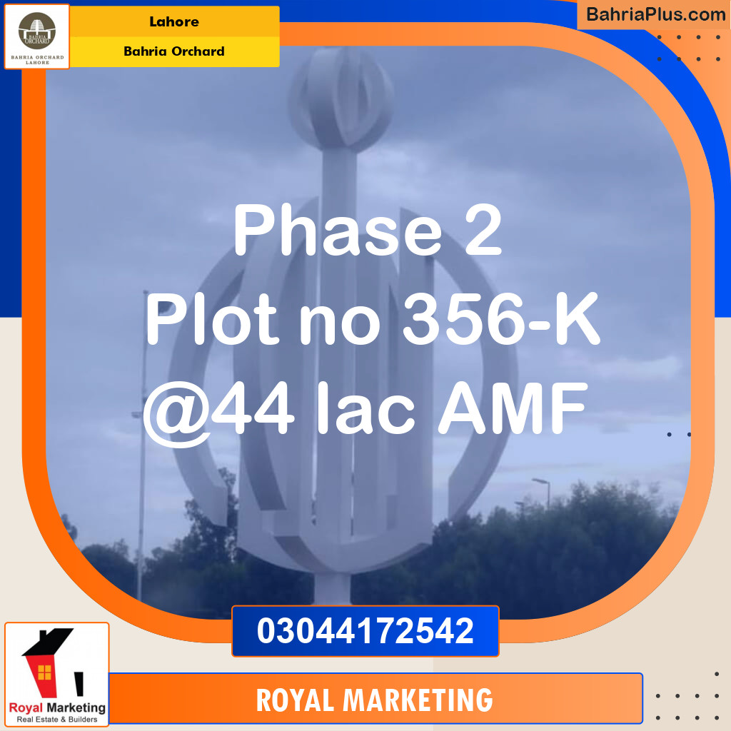 Residential Plot for Sale in Bahria Orchard, Lahore - (BP-147392)