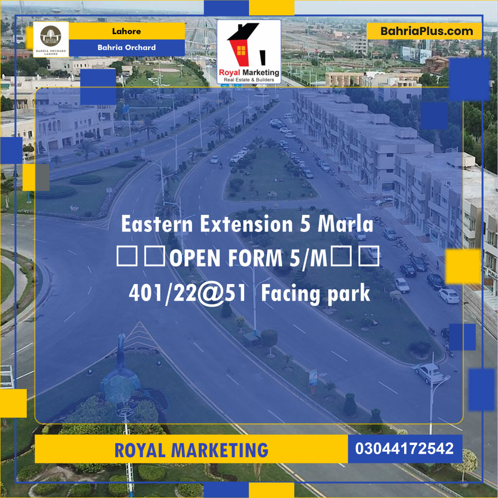Residential Plot for Sale in Bahria Orchard, Lahore - (BP-147401)