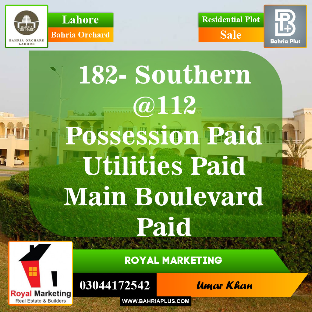 Residential Plot for Sale in Bahria Orchard, Lahore - (BP-147410)