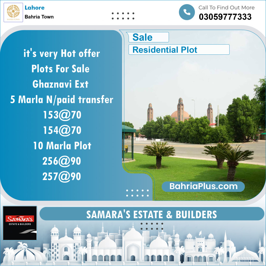 Residential Plot for Sale in Bahria Town, Lahore - (BP-147503)