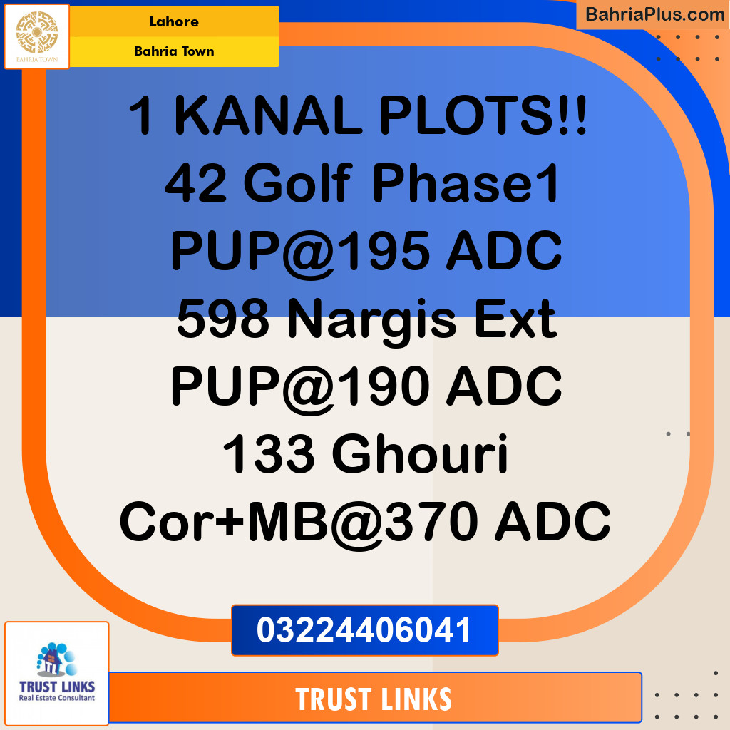 Residential Plot for Sale in Bahria Town, Lahore - (BP-147515)