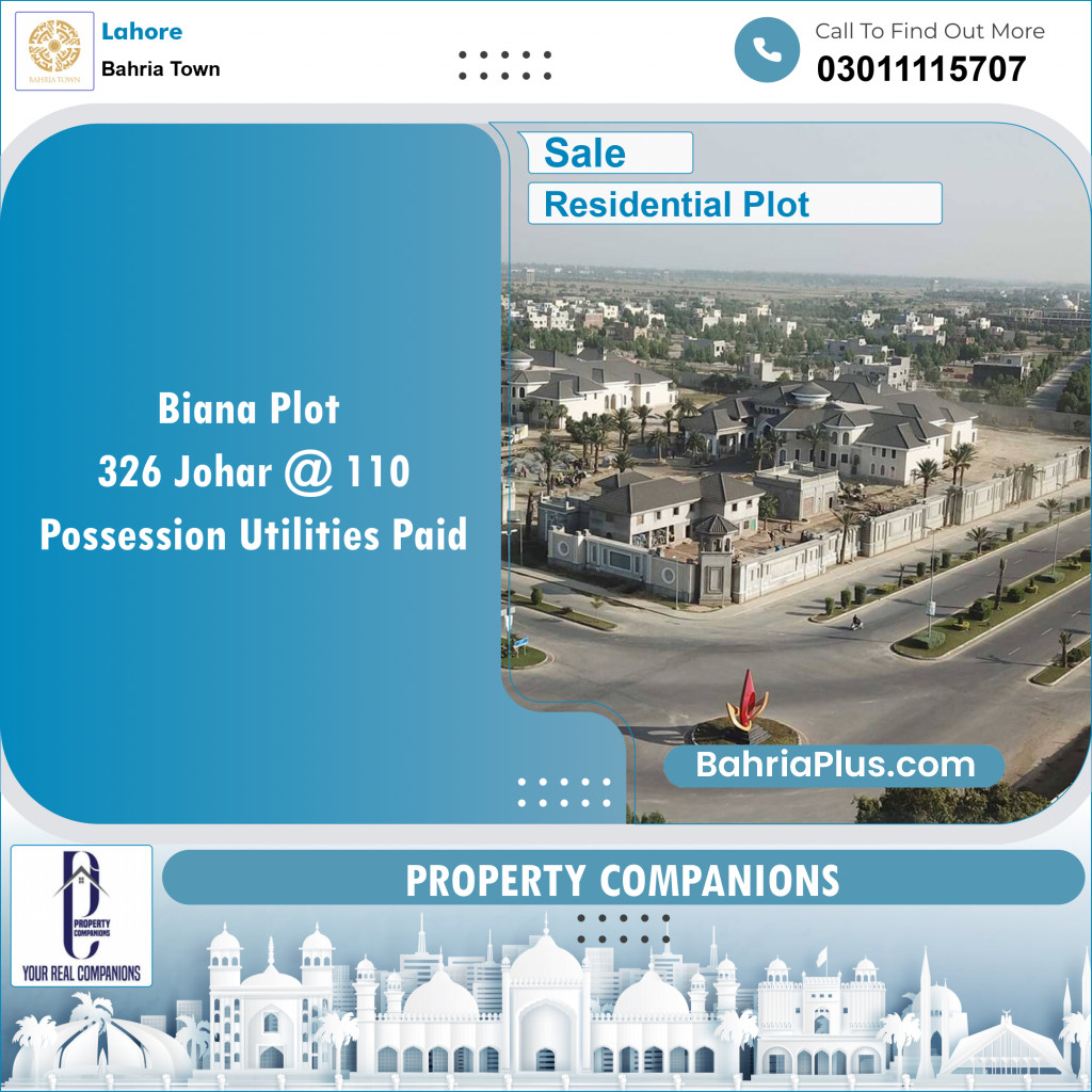Residential Plot for Sale in Bahria Town, Lahore - (BP-147568)