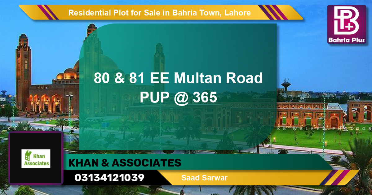 Residential Plot for Sale in Bahria Town, Lahore - (BP-147598)
